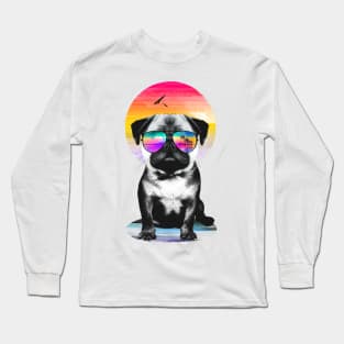 Summer Pug Long Sleeve T-Shirt